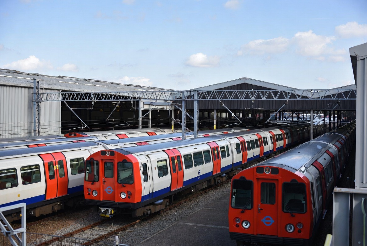 Modern London Underground train depot – Cockfosters & Northfields